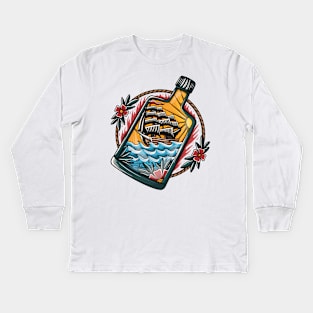 Ship and bottle Kids Long Sleeve T-Shirt